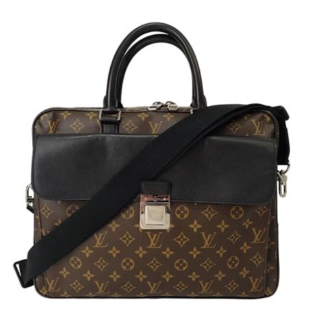 louis vuitton macassar business bag.